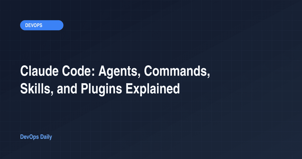 Claude Code: Agents, Commands, Skills, and Plugins Explained